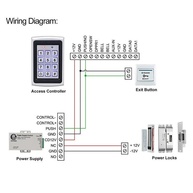 Standalone Keypad Access Control System (7612), 7612 Standalone Keypad Access Control System (7612), 7612